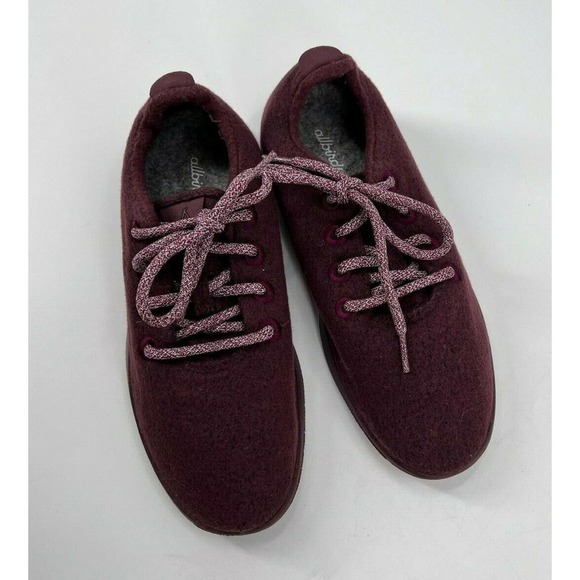 Allbirds Men Size 8 Made in Korea Wool Runners Red Maroon Sneakers Running Shoes